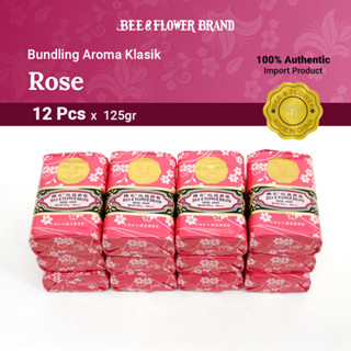 Bee Flower Import Rose 125 gr (12 pcs) - Sabun Tawon Mawar