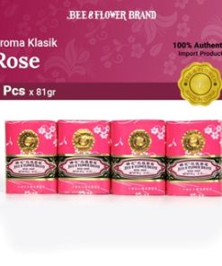 Bee Flower Import Rose 81 gr (4 pcs) - Sabun Tawon Mawar