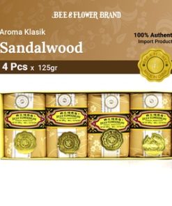 Bee Flower Import Sandalwood 125 gr (4 pcs) - Sabun Tawon Cendana