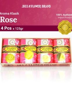 Bee Flower Import Rose 125 gr (4 pcs) - Sabun Tawon Mawar