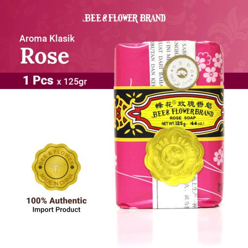 Bee Flower Import Rose 125 gr - Sabun Tawon Mawar