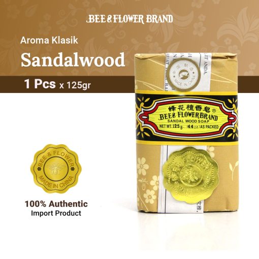 Bee Flower Import Sandalwood 125 gr - Sabun Tawon Cendana