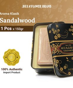 Bee Flower Import Premium Sandalwood 150 gr - Sabun Tawon Cendana