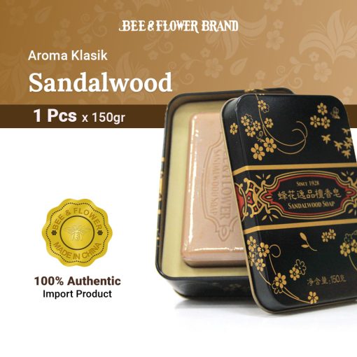 Bee Flower Import Premium Sandalwood 150 gr - Sabun Tawon Cendana