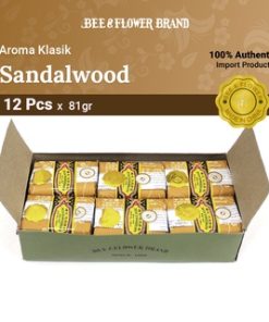 Bee Flower Import Sandalwood 81 gr (12 pcs) - Sabun Tawon Cendana