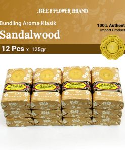 Bee Flower Import Sandalwood 125 gr (12 pcs) - Sabun Tawon Cendana