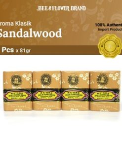 Bee Flower Import Sandalwood 81 gr (4 pcs) - Sabun Tawon Cendana