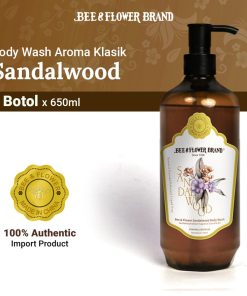 Bee Flower Import Liquid Sandalwood 650 ml - Sabun Tawon Cair Cendana