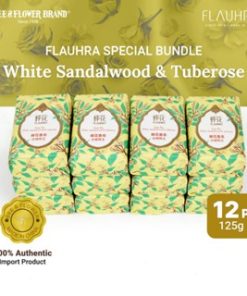 Flauhra Import Bar Soap White Sandalwood and Tuberose 125 gr (12 pcs)